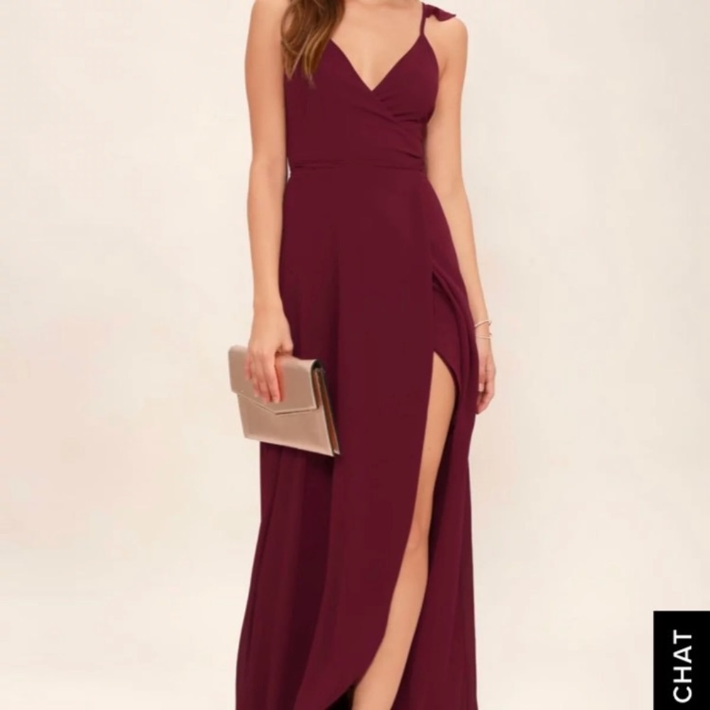 Lulus wine colored wrap dress